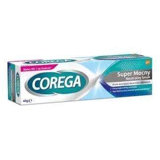 Corega Super Strong Крем для фіксації зубних протезів, нейтральний смак, 40 г 105192 фото