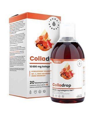 Aura Herbals Colladrop Forte 10000 mg kolagenu HM - гидролизованный коллаген I и III типа, 500 мл 105486 фото