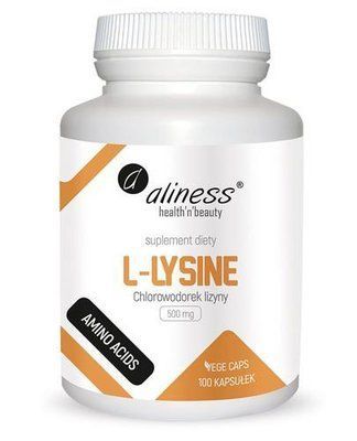 ALINESS L-Lysine 500 mg &mdash; для підтримки належного імунітету та міцних кісток, 100 кап. 105436 фото