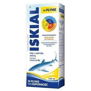 Iskial - масло печени акулы c витамином D для детей от 3-х лет, лимонный аромат, 100 мл 104052 фото