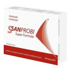 Sanprobi Super Formula - уникальный комплекс пробиотиков и пребиотиков, 40 кап. 103352 фото