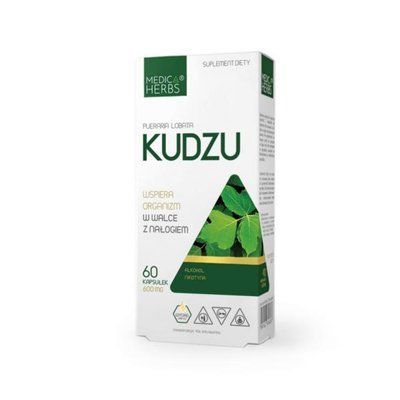 Medica Herbs Kudzu &mdash; для зниження фізичної залежності від алкоголю та сигарет, 600 мг, 60 кап. 105709 фото