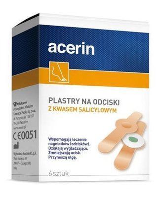 Acerin - пластыри от мозолей с салициловой кислотой, 6 шт 105303 фото