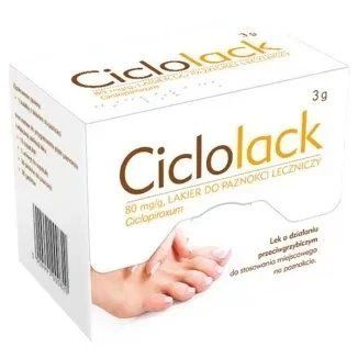 CICLOLACK 80 mg/g &mdash; лак для лікування легких і середньоважких форм мікозу, 3 г 105253 фото
