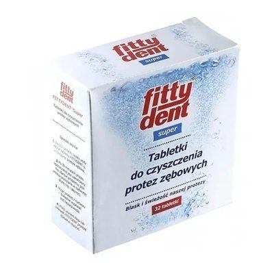 Fittydent таблетки для чищення зубних протезів, 32 шт 105203 фото