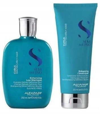 Alfaparf Curls Enhancing Shampoo + Conditioner - шампунь та кондиціонер, що посилює локони, 250мл + 250мл 105154 фото
