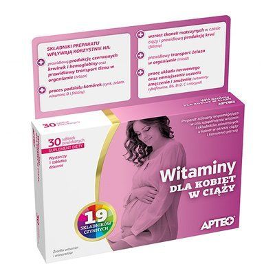 Вітаміни для вагітних жінок, Apteo, 30 таблеток 104304 фото