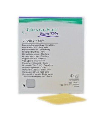 ConvaTec GranuFlex Extra Thin &mdash; Гідроколоїдна пов'язка Granuflex Extra Thin 7,5x7,5 см, 1 шт. 106033 фото