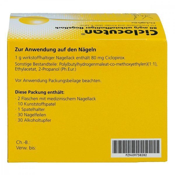 Ciclocutan 80 mg/g wirkstoffhaltiger Nagellack - Лак для ногтей противогрибковый, 6 г 101508 фото