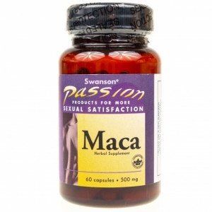 Swanson Passion Maca - для підтримки сексуального здоров'я чоловіків і жінок, 500 мг, 60 кап. 102809 фото