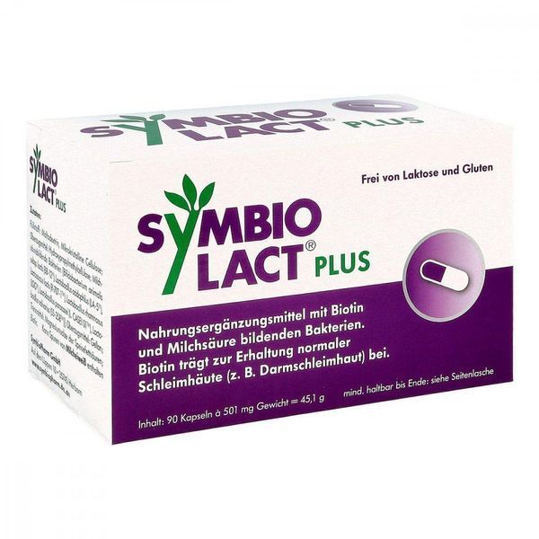 SymbioLact Plus - живі пробіотичні бактеріальні культури з біотином, 90 кап. 104943 фото