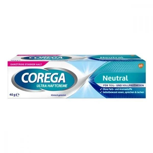 Corega Ultra Super Strong, крем для фіксації зубних протезів, нейтральний смак, 40 г 105193 фото