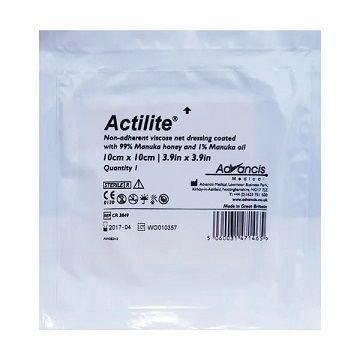 Activon Tulle - пов&rsquo;язка з віскозної сітки, просочена чистим медичним медом манука, 10 х 10 см 105061 фото