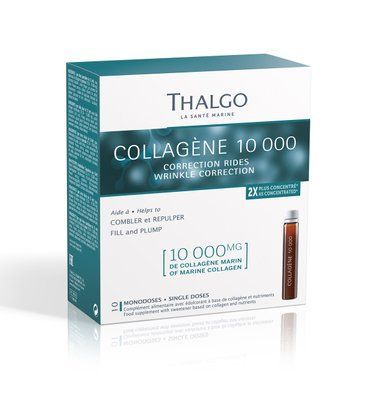 Thalgo Collagen 10000 - для коррекции морщин, натуральный морской коллаген, антивозрастная добавка 10x25 мл 106038 фото