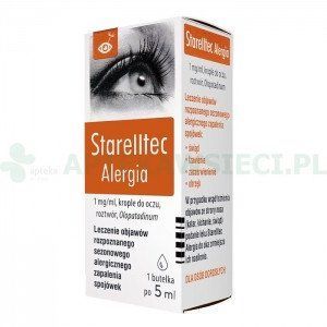 Starelltec Allergy - очні краплі від алергічного кон'юнктивіту, 1 мг / мл, 5 мл 103913 фото