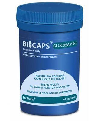 BICAPS GLUCOSAMINE - пищевая добавка, содержащая глюкозамин и хондроитинсульфат, 60 капсул 105498 фото