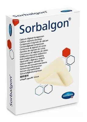 Hartmann Sorbalgon &mdash; Альгінатна пов'язка Сорбалгон 5 х 5 см, 1 шт. 105989 фото