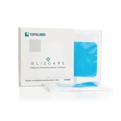 Blizcare Regular - силіконові пласти від шрамів і рубців для дітей, 8 х 8 см, 5 шт 105114 фото