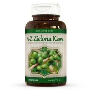 A-Z Zielona Kawa - экстракт зеленого кофе для снижения веса, 400 мг, 60 кап. 103465 фото