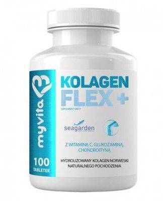 MyVita Kolagen Flex + - коллаген норвежского SeaGarden типа I, полученный из атлантической трески, 100 таб 105500 фото