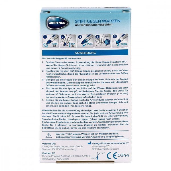 Wartner Stift gegen Warzen 2.0 - карандаш от бородавок для рук (1 шт) (Германия) 105315 фото