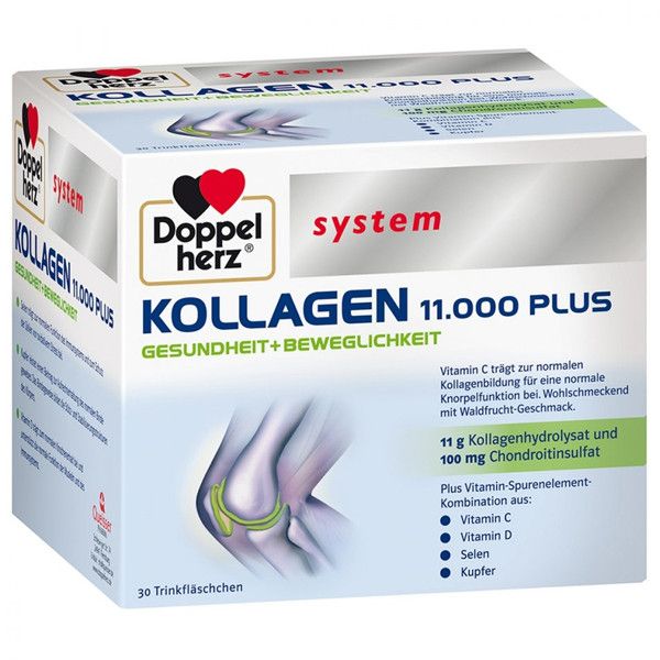 Doppelherz System Kollagen - питьевой комплекс для здоровья костей, хрящей и сухожилий, 25 мл х 30 амп. 104665 фото