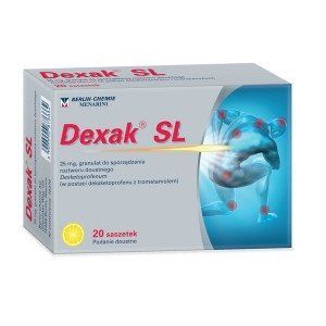 Dexak SL - от боли различного происхождения, 25 мг, 20 саше с лимонным вкусом 102966 фото