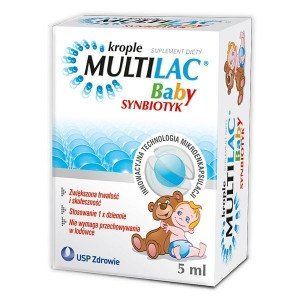 Multilac Baby - синбиотик (пробиотик + пребиотик), для детей с первого дня жизни, 5 мл 104117 фото