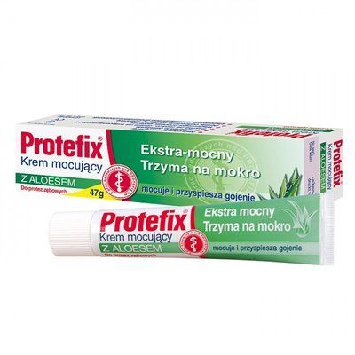 Protefix, твердий крем для зубних протезів з алое, 47г 104468 фото