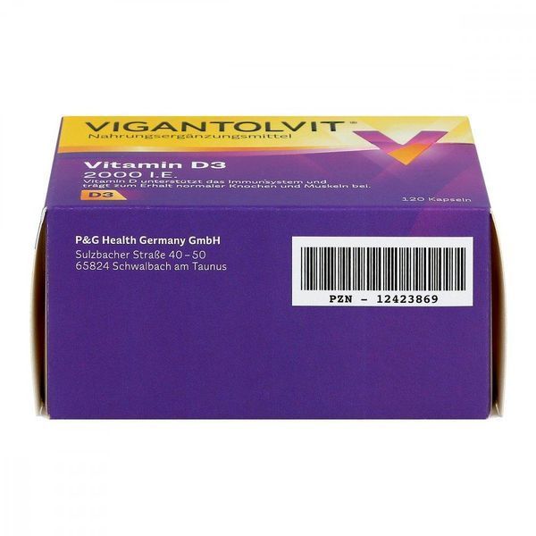 Vigantolvit D3 2000 j.m. - для иммунной системы, костей и мышц, 120 кап. 104818 фото