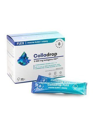 Aura Herbals Colladrop Flex kolagen morski 5000 mg - Морской коллаген 5000 mg, 30 саше 105504 фото