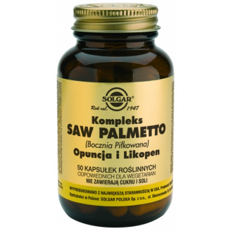 Опунція Saw Palmetto і лікопін, Сольгар - вітаміни для здоров'я простати, 50 кап. 104520 фото