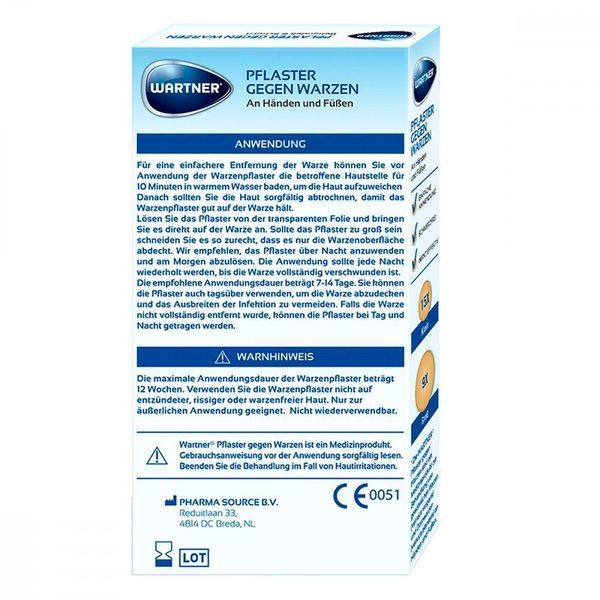 Wartner Pflaster gegen Warzen - пластыри от бородавок на ногах (24 шт) (Германия) 105320 фото