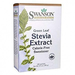Swanson Stevia Extract - екстракт стевії, 100 пакетиків 102944 фото
