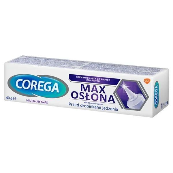 Corega Max Cover Крем-фіксатор, Max Cover, нейтральний смак, 40 г 105194 фото