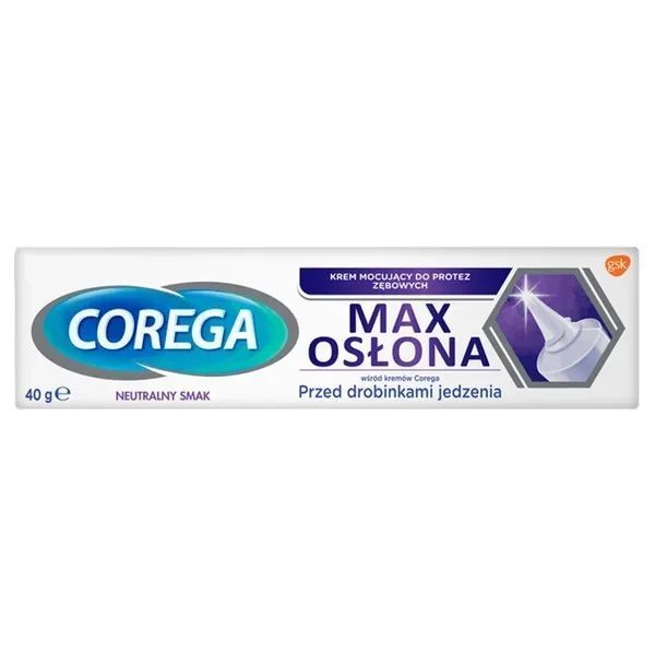 Corega Max Cover Крем-фіксатор, Max Cover, нейтральний смак, 40 г 105194 фото