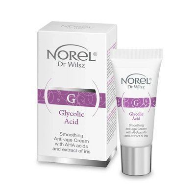 Norel Glycolic Acid AHA - Крем з AHA кислотами та екстрактом гліколевої кислоти ірису 15мл 105022 фото