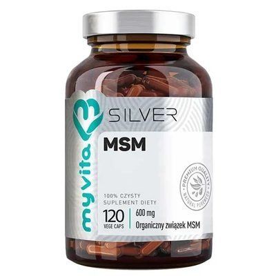 MYVITA SILVER MSM 600 mg - добавка с органическим соединением серы &ndash; метилсульфонилметаном, 120 капсул 105457 фото