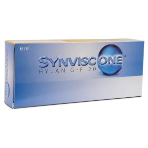 Synvisc One Hylan GF 20 - 48 мг / 6 мл, гіалуронова кислота, 1 заповнений шприц, 6 мл 102424 фото