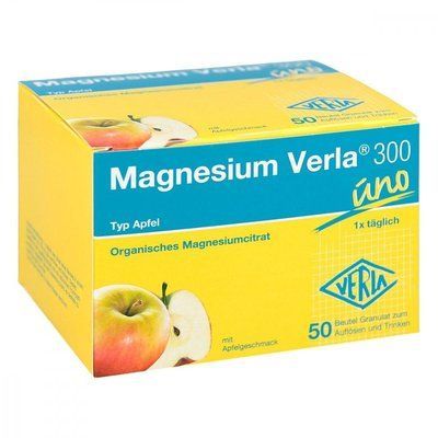 Magnesium Verla Uno 300 Apple &mdash; біологічно активна харчова добавка в гранулах, що містить магній, 50 шт. 105838 фото