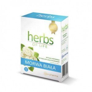 Herbs of Life Morwa Biala - екстракт листя білої шовковиці, 60 таб. 102926 фото