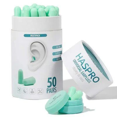Haspro Tube50 &mdash; Універсальні беруші, ідеальні для сну та роботи, м'ятний колір, 50 пар 105790 фото