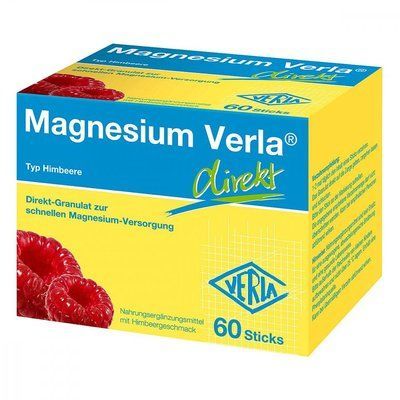 Magnesium Verla direkt Granulat Himbeere &mdash; біологічно активна харчова добавка, що містить магній, 60 стиків 105841 фото