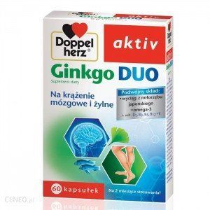 Doppelherz Ginkgo Duo - комплекс витаминов с гинкго билоба и омега-3, 60 кап. 103428 фото