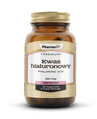 PharmoVit Premium Kwas hialuronowy 150 mg - для восполнения дефицита гиалуроновой кислоты для суставо , 60 кап 105464 фото