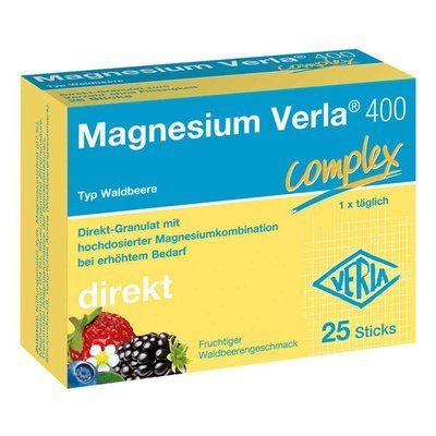 Magnesium Verla 400 Waldbeere Direkt &mdash; біологічно активна харчова добавка, що містить магній, 25 шт. 105843 фото