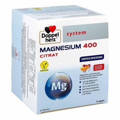 Doppelherz Magnesium 400 Citrat - цитрат магния с комплексом витаминов, 40 гран. 104779 фото