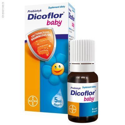Dicoflor baby &mdash; пробіотик, краплі для доповнення раціону дітей із першого дня життя, 5 мл 105514 фото