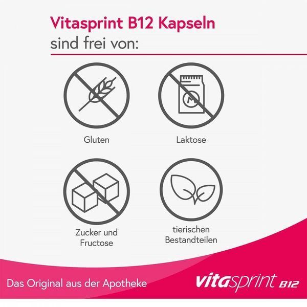 Vitasprint B12 - для зміцнення та покращення загального стану організму капсули (100 шт.) (Германия) 104979 фото