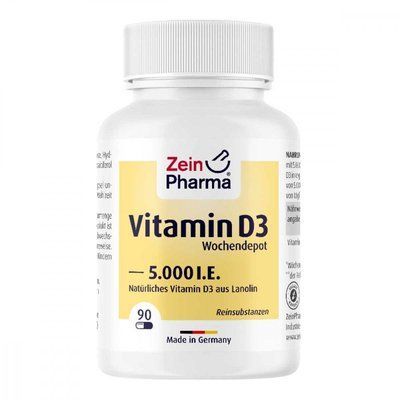Zein Pharma Vitamin D3 5.000 I.e. &mdash; біологічно активна добавка, що містить натуральний вітамін D3, 90 кап 105515 фото
